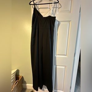 Black and white dress with slit